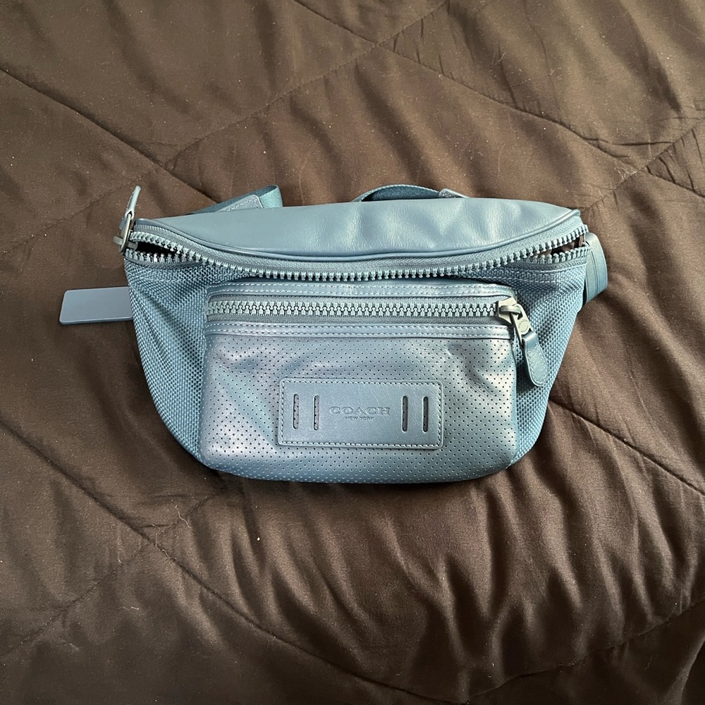 Coach Blue Leather Bag. NWT